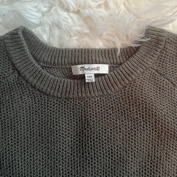 MADEWELL Province Cross Back Knit Sweater Green Size XXS - Picture 5 of 7